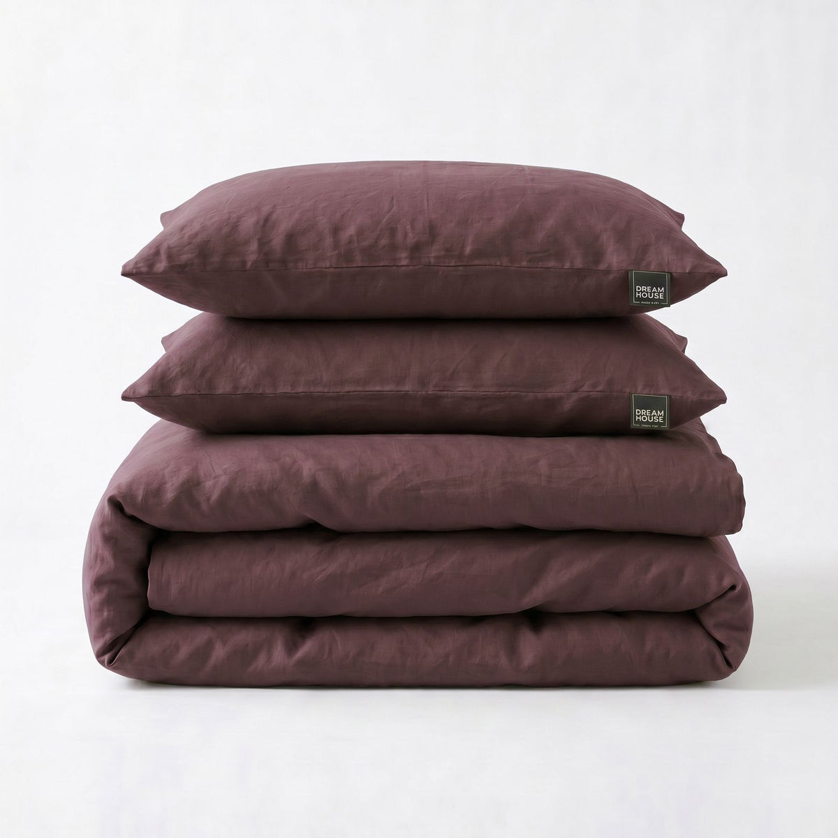 Dekbedovertrek Stone Washed Burgundy