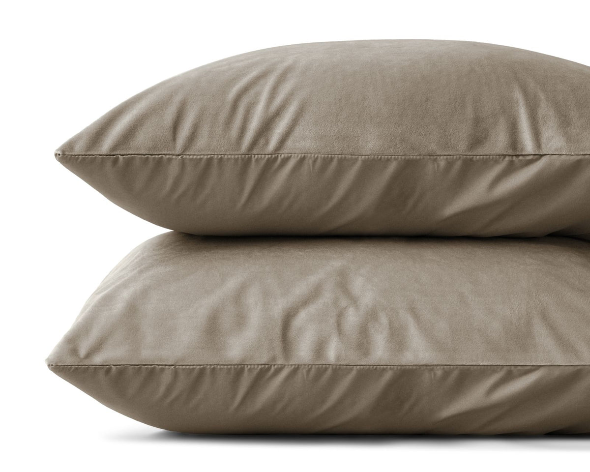 Velvet 2 in 1 kussenslopen Taupe