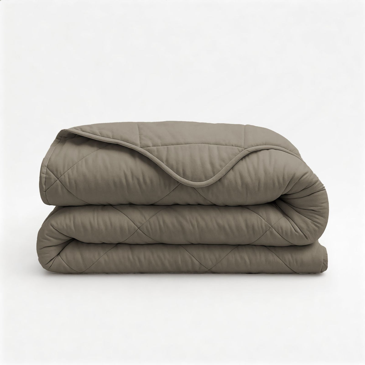 Lazy Dekbed Uni Taupe/Grijs Met Kussenslopen