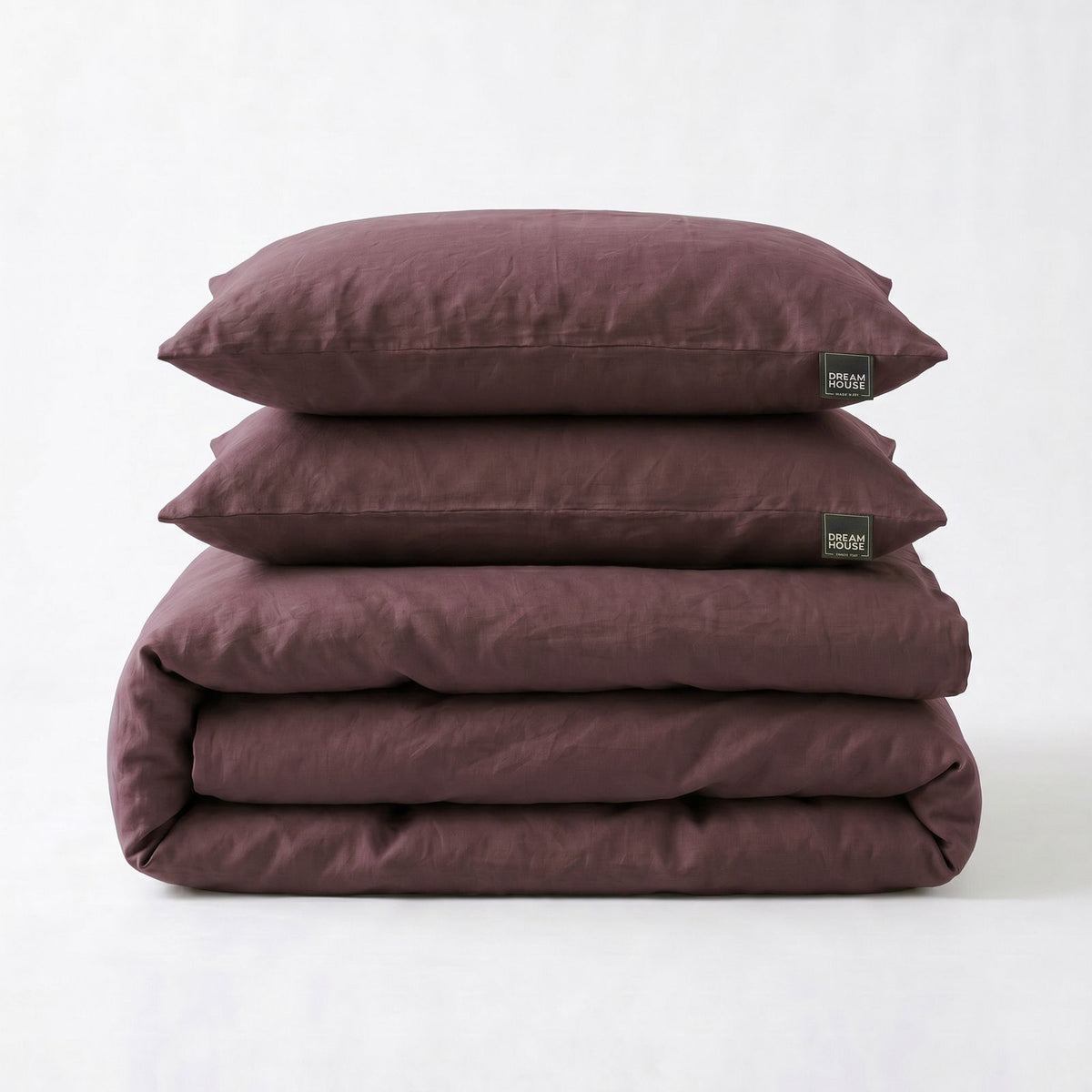 Dekbedovertrek Stone Washed Burgundy