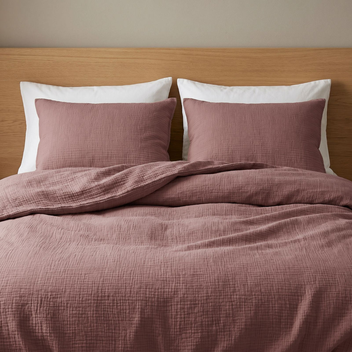Dekbedovertrek Mousseline Rustic Oud Roze