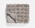 Pom Rabbit Fur plaid Taupe/Rose