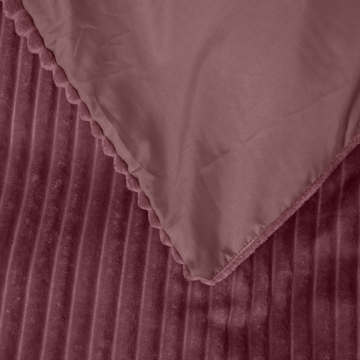 Dekbedovertrek Rib Teddy Oud Roze