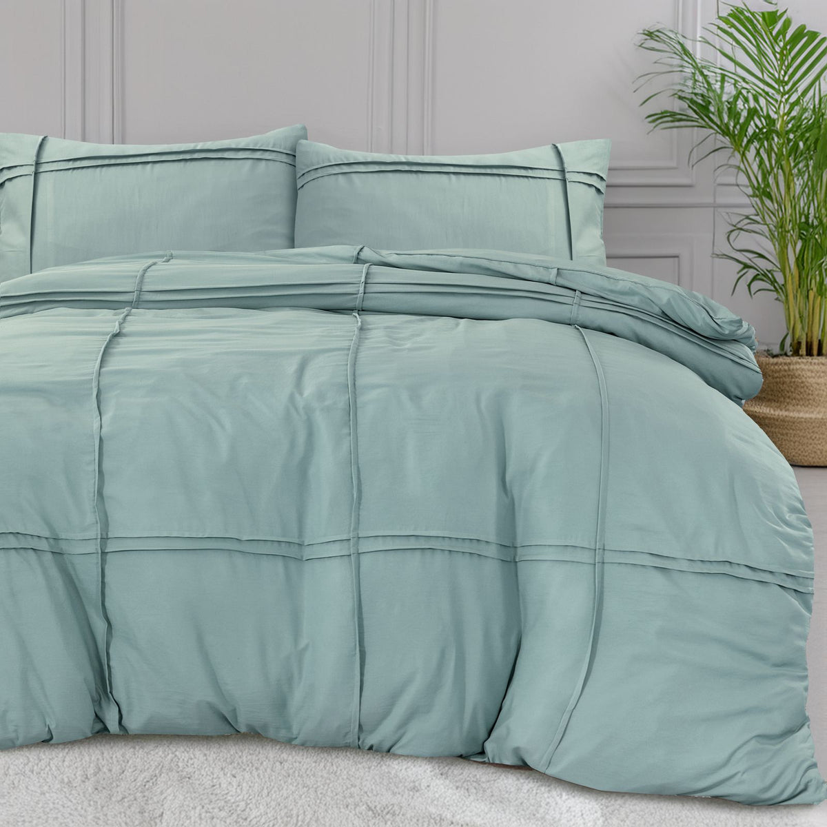 Dekbedovertrek Washed Tufted Groen