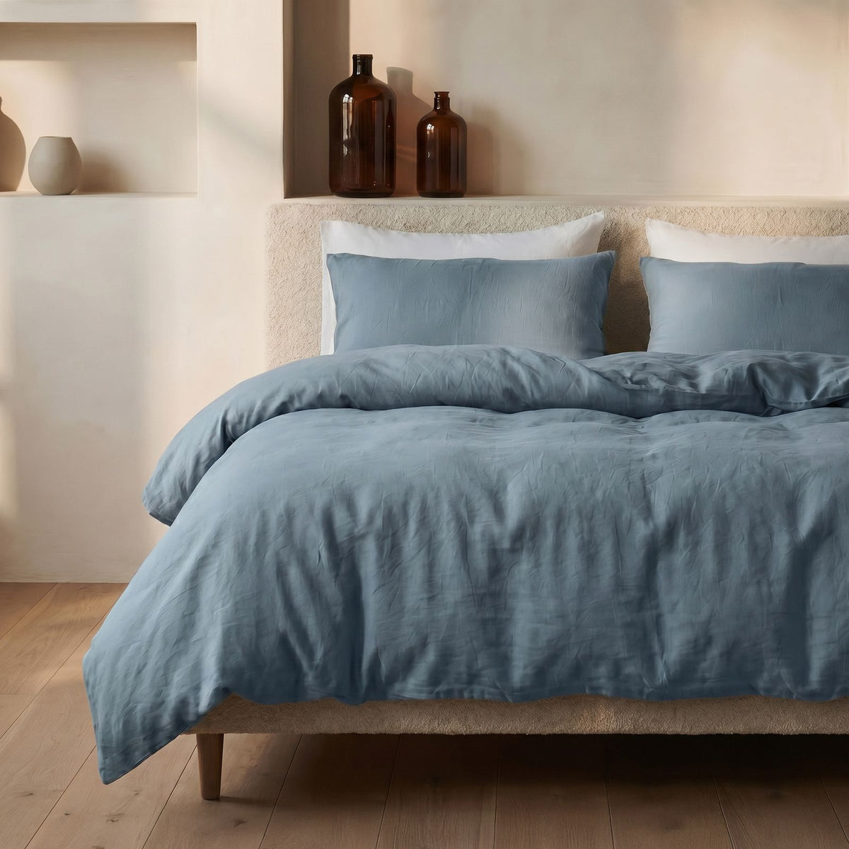 Dekbedovertrek Stone Washed Blauw