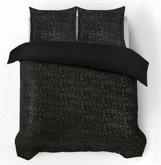 Dekbedovertrek Glamour Flanel Sprankle Foil Zwart