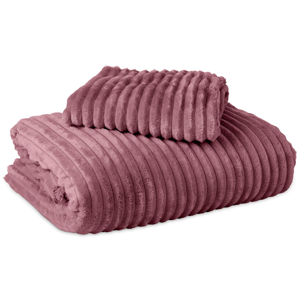 Dekbedovertrek Rib Teddy Oud Roze