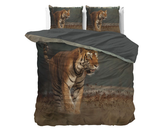 Dekbedovertrek Nature Tiger Taupe