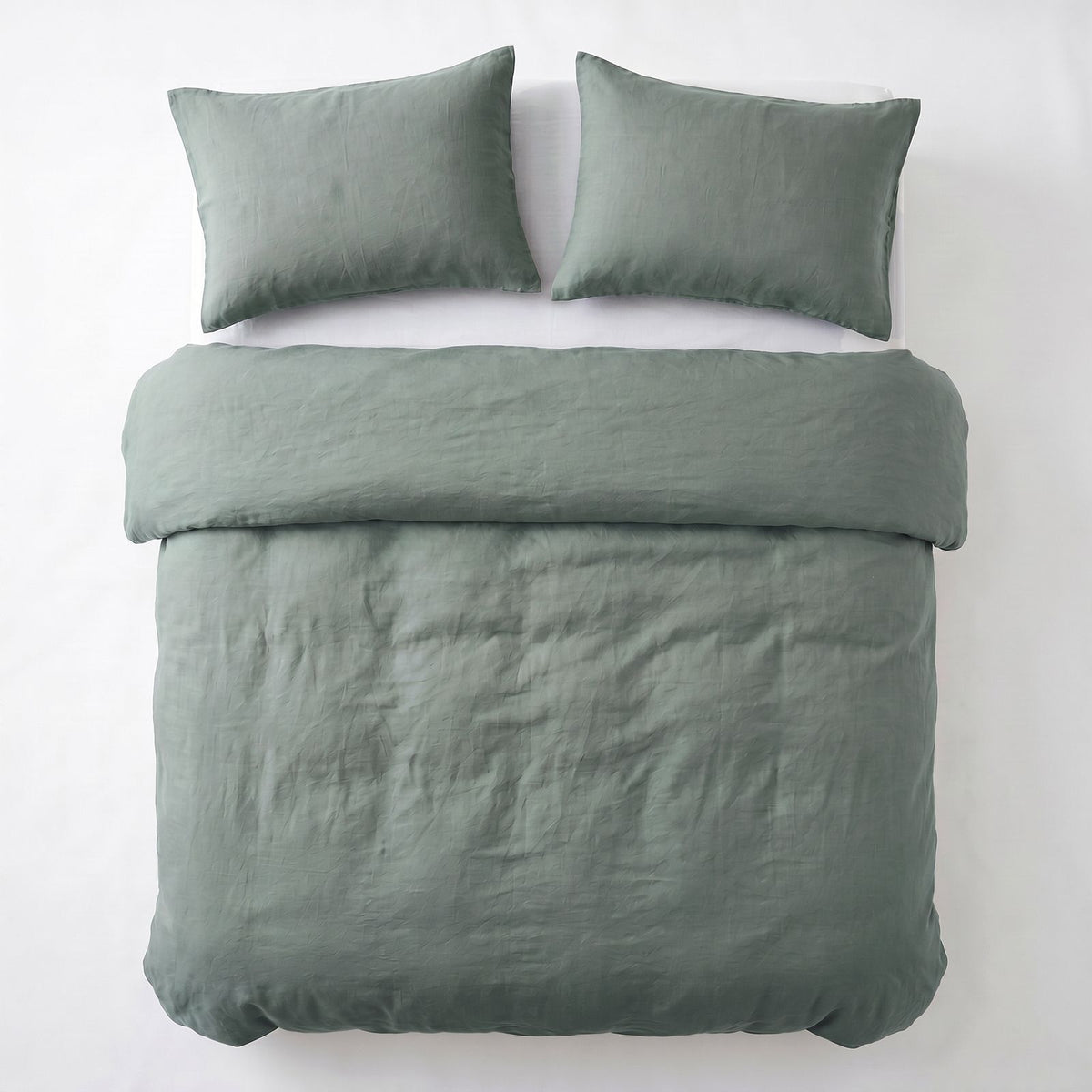 Dekbedovertrek Stone Washed Groen