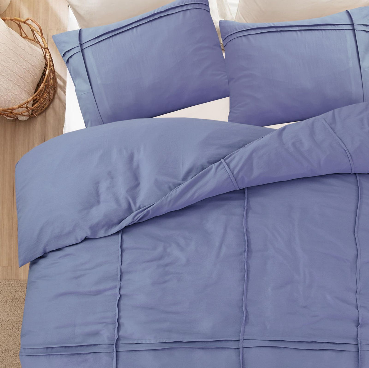Dekbedovertrek Washed Tufted Blauw