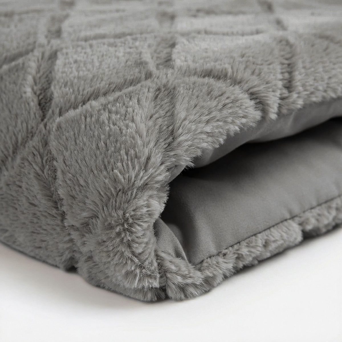 Dekbedovertrek Faux Fur Syon Grijs