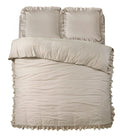 NordDream Duvet Cover Ruffles Taupe