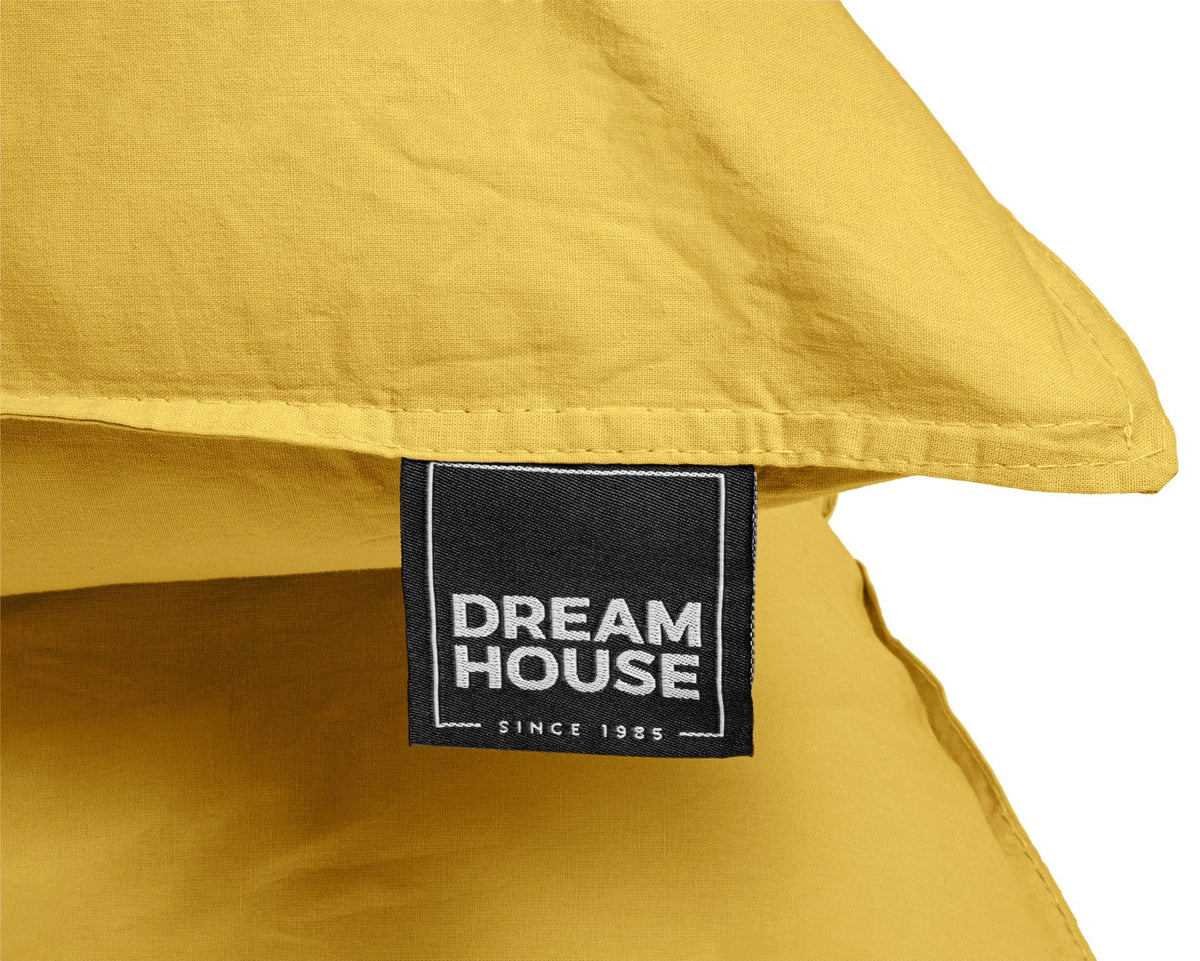 Dekbedovertrek Stone washed Mustard