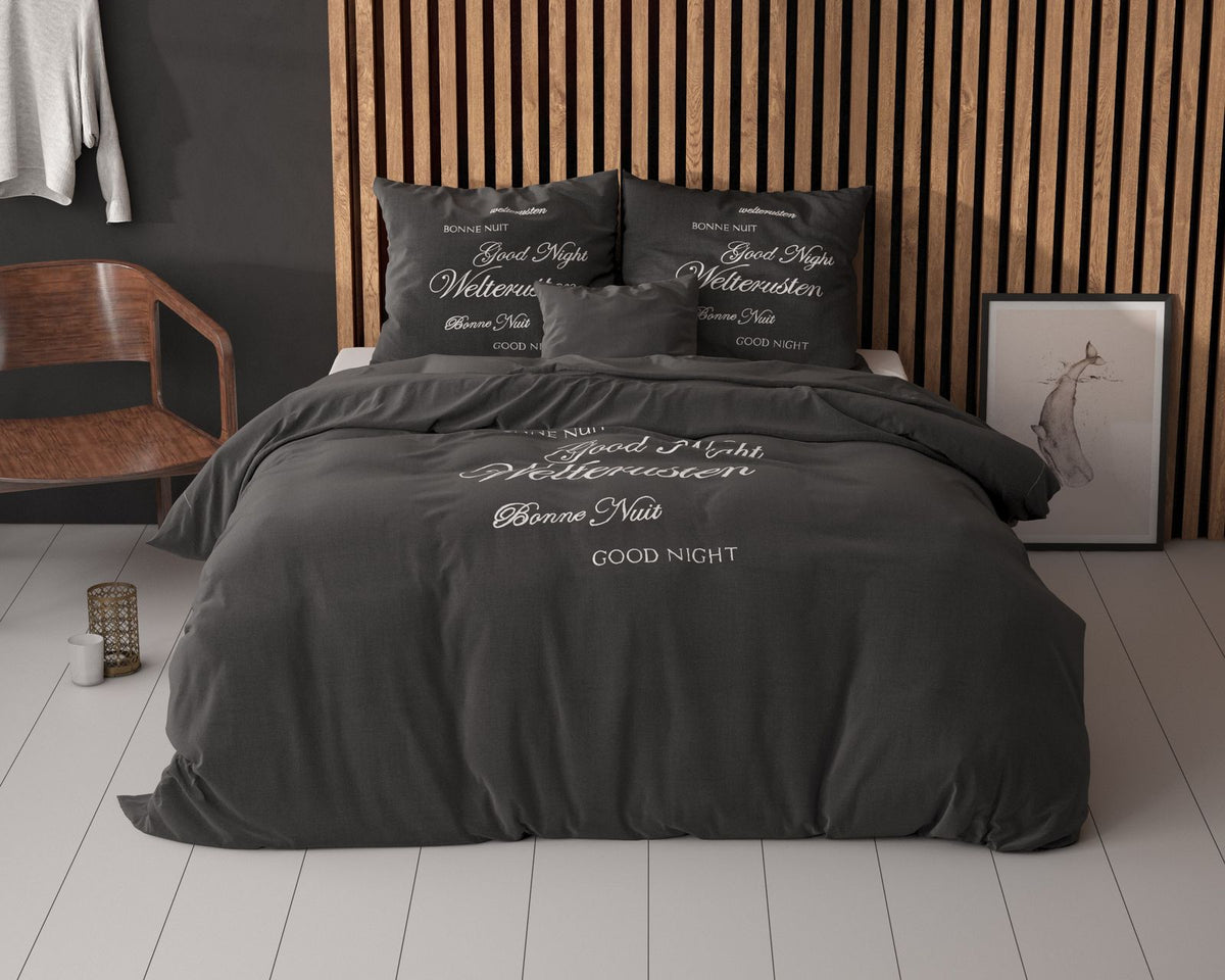 Dekbedovertrek Welterusten Zwart