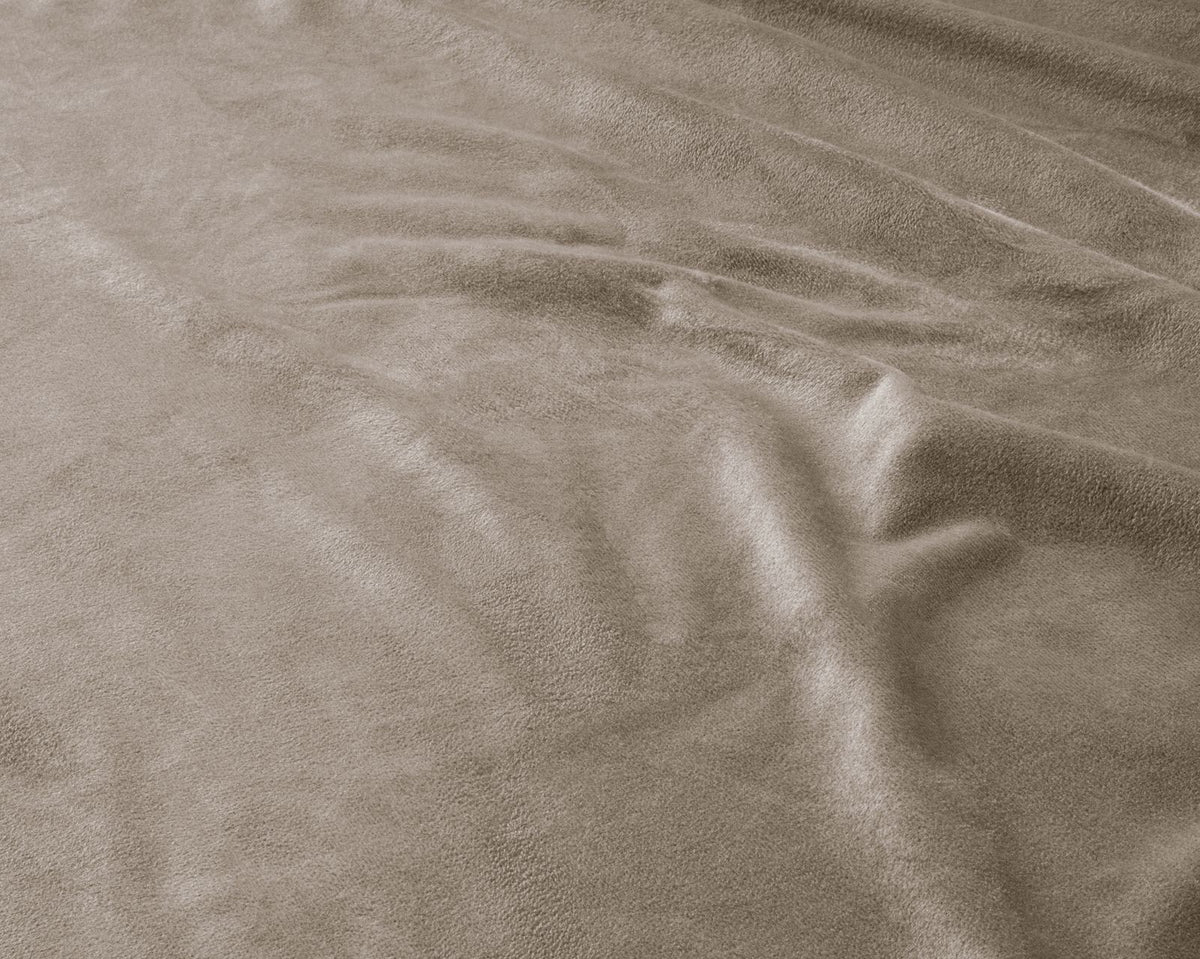 Velvet hoeslaken Taupe/Grijs