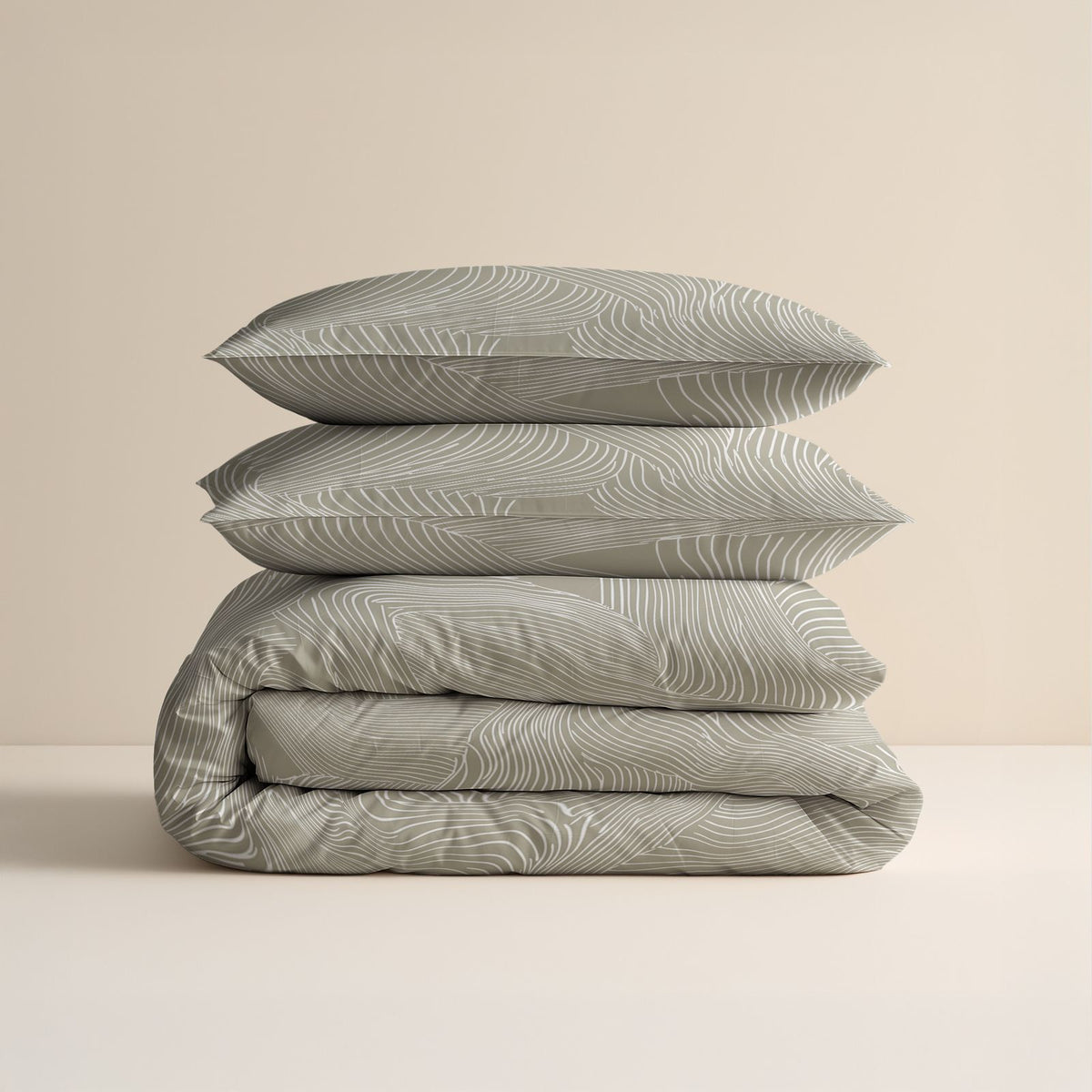 Dekbedovertrek Ripple Taupe