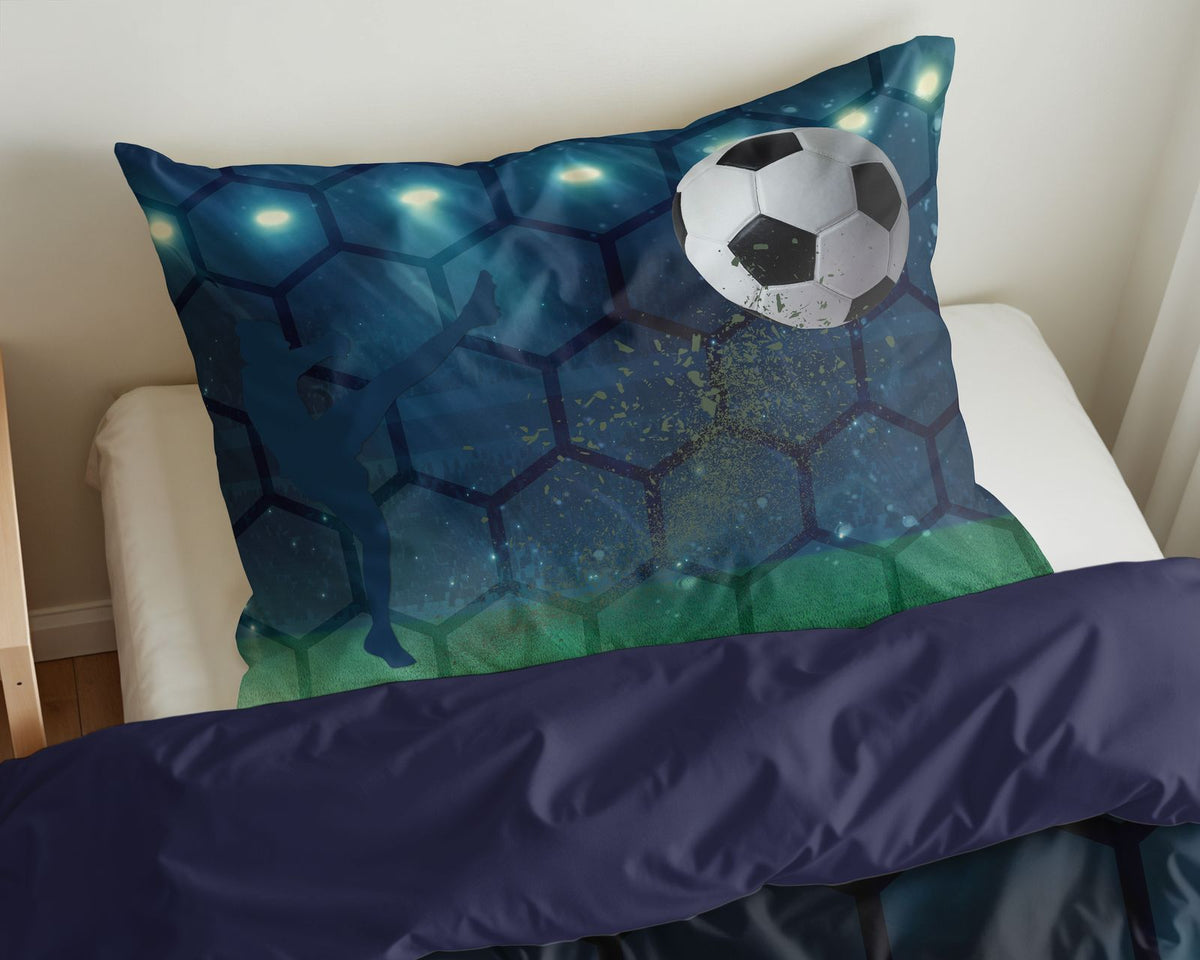 Dekbedovertrek Live football Blauw