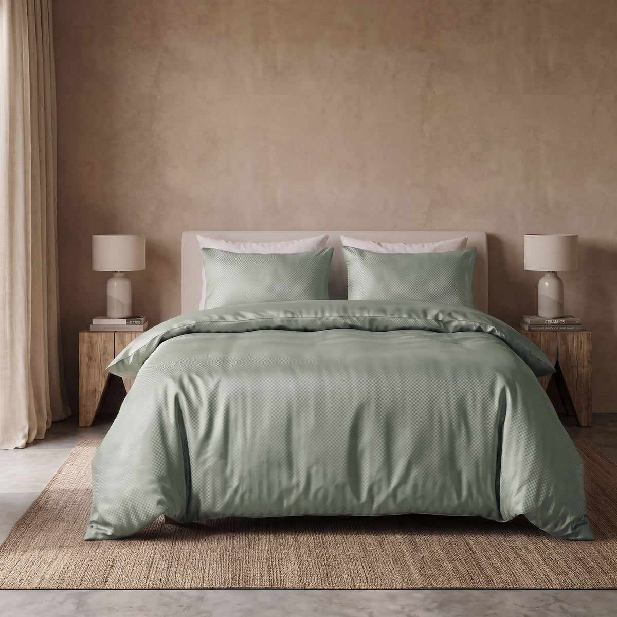 Dekbedovertrek Satin Point Groen