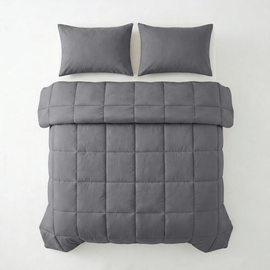 Lazy Dekbed Percale Antraciet