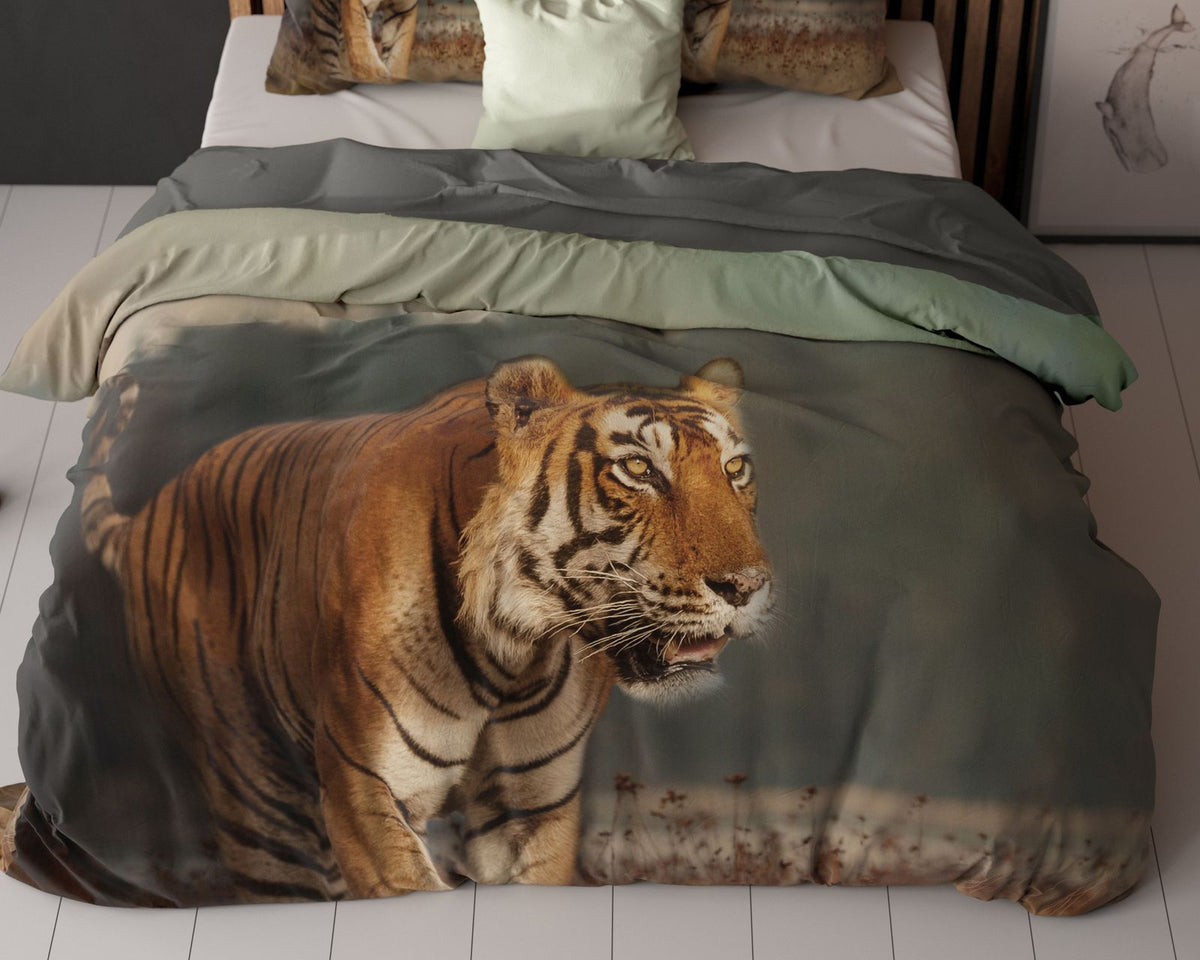 Dekbedovertrek Nature Tiger Taupe