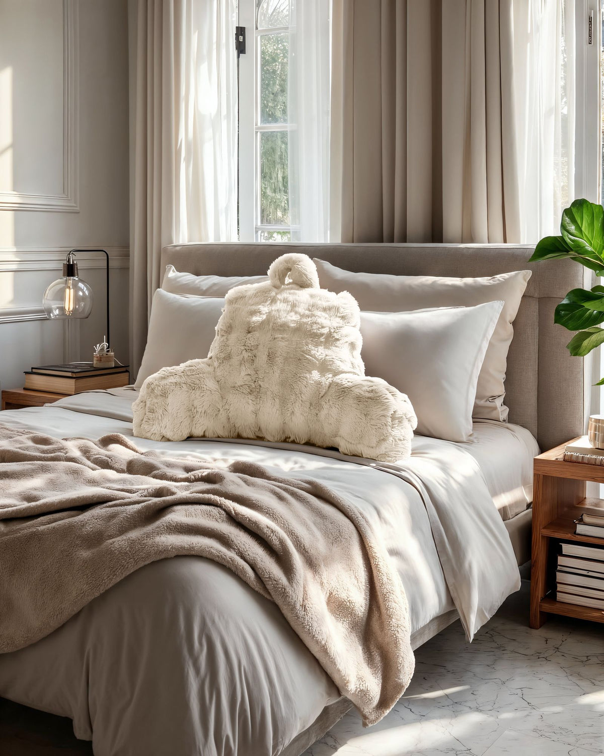 Bedrest Pompom Beige