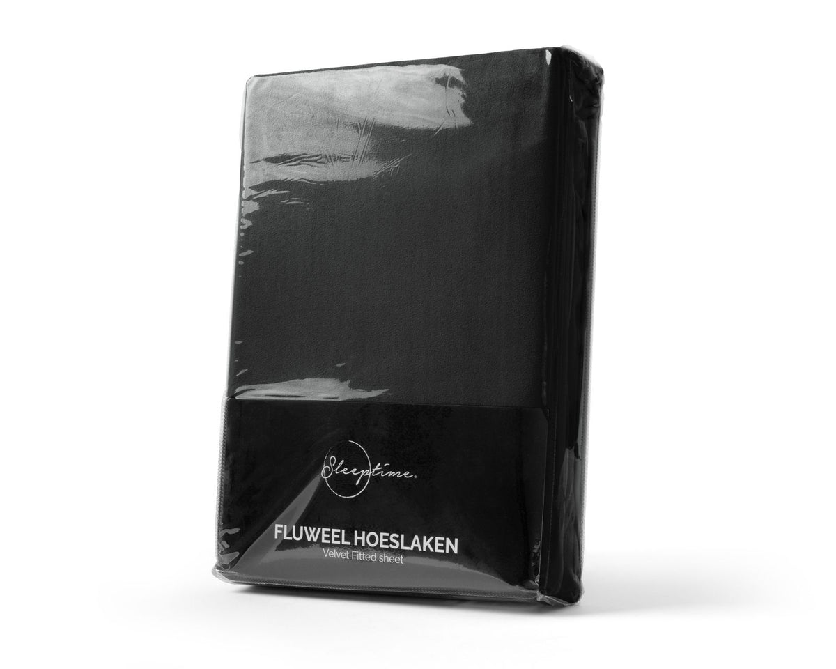 Velvet Hoeslaken Zwart