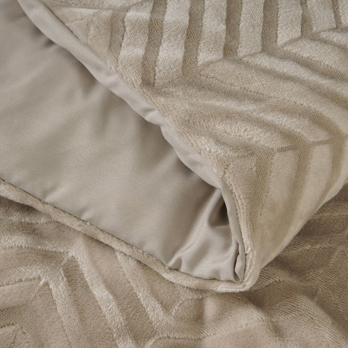 Dekbedovertrek Chevron Teddy Taupe