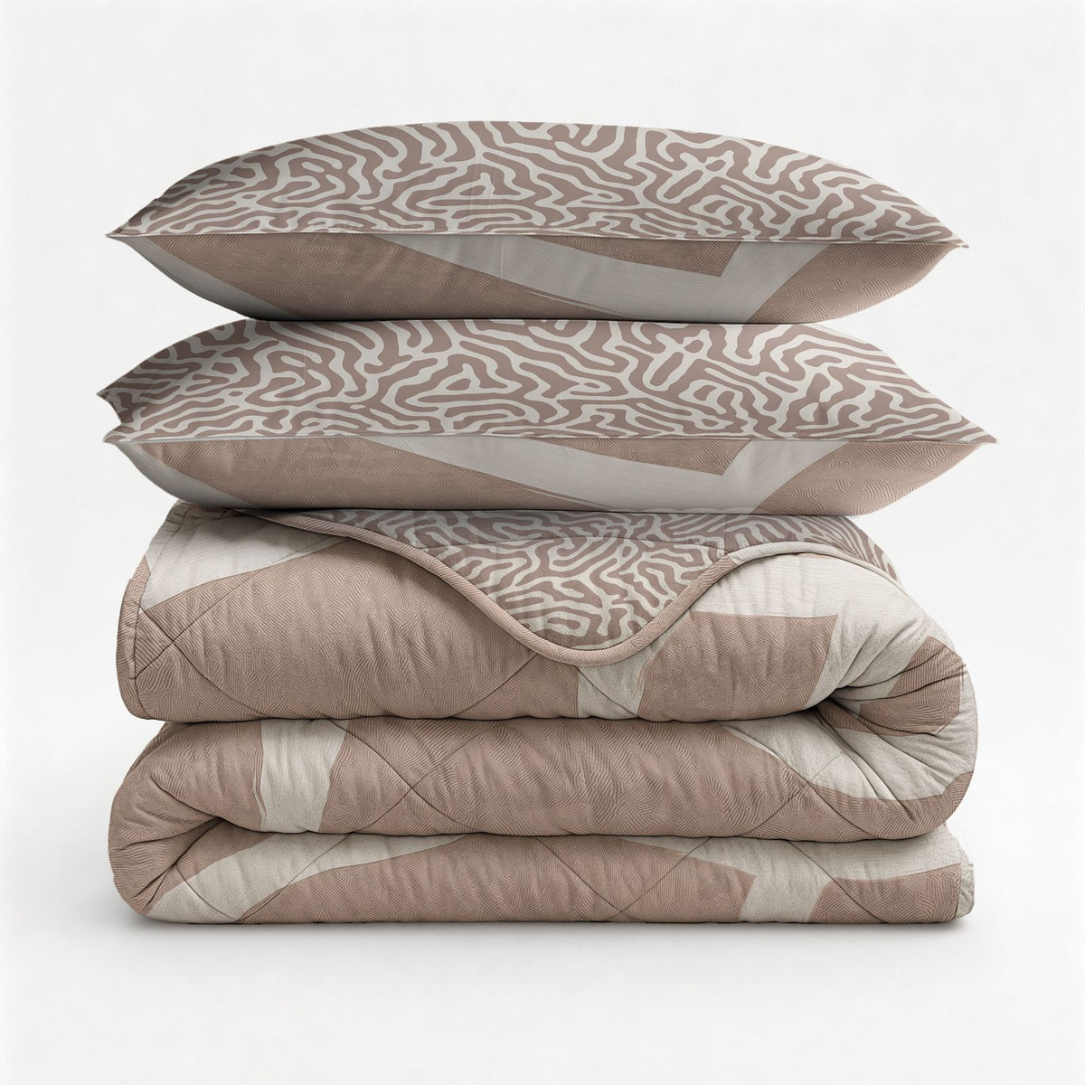 Lazy Dekbed Shapes Zand Met Kussenslopen
