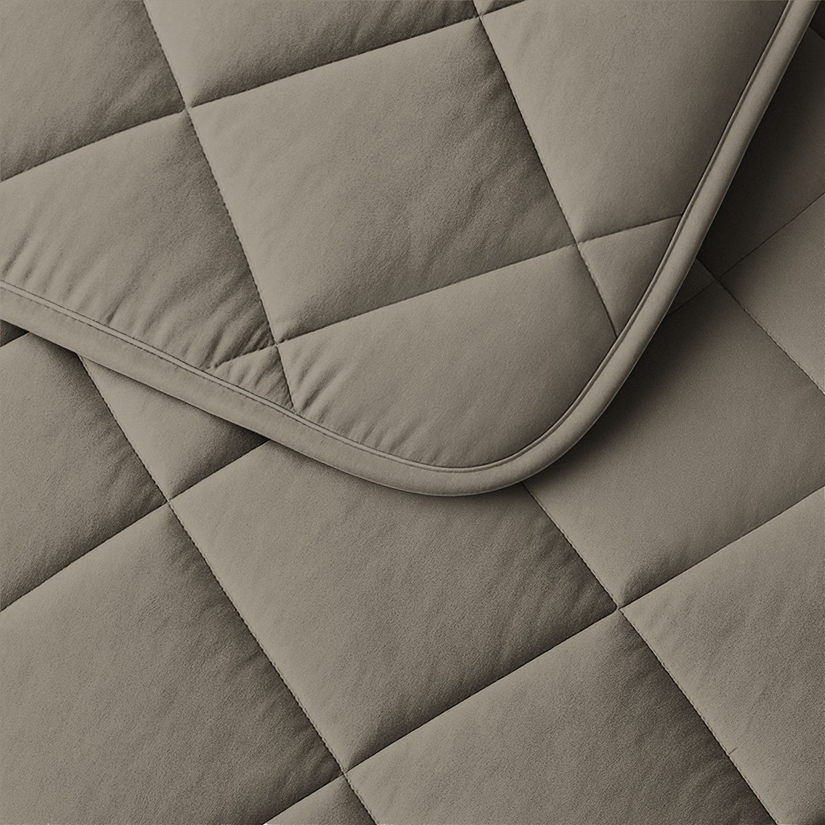 Lazy Dekbed Uni Taupe/Grijs Met Kussenslopen