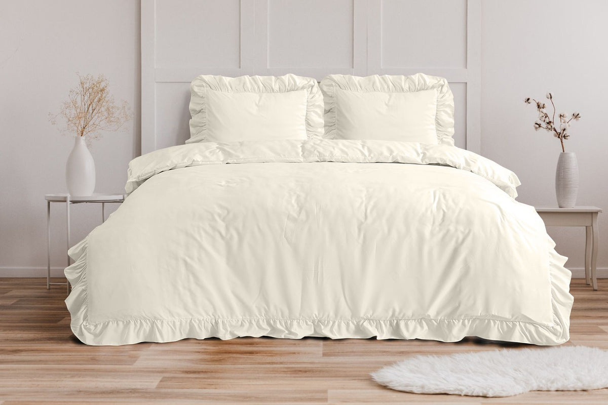 Dekbedovertrek Ruffles Creme
