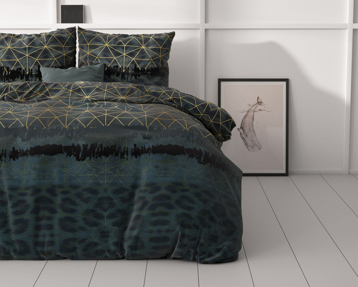 Dekbedovertrek Leopard Deco Donker Groen