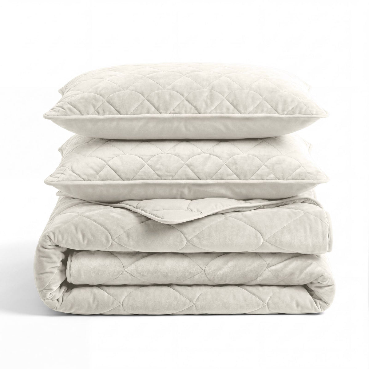 Lazy Dekbed Velvet Beige Met Kussenslopen