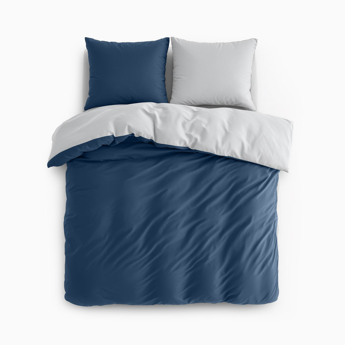 Dekbedovertrek Twin Face Navy/Wit