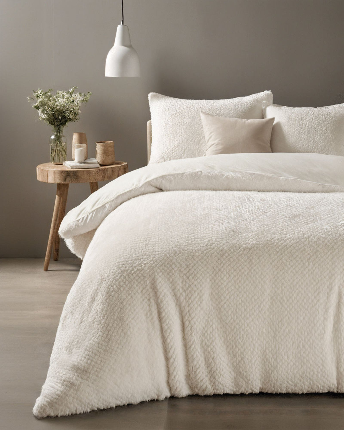 Dekbedovertrek Fur Teddy Beige
