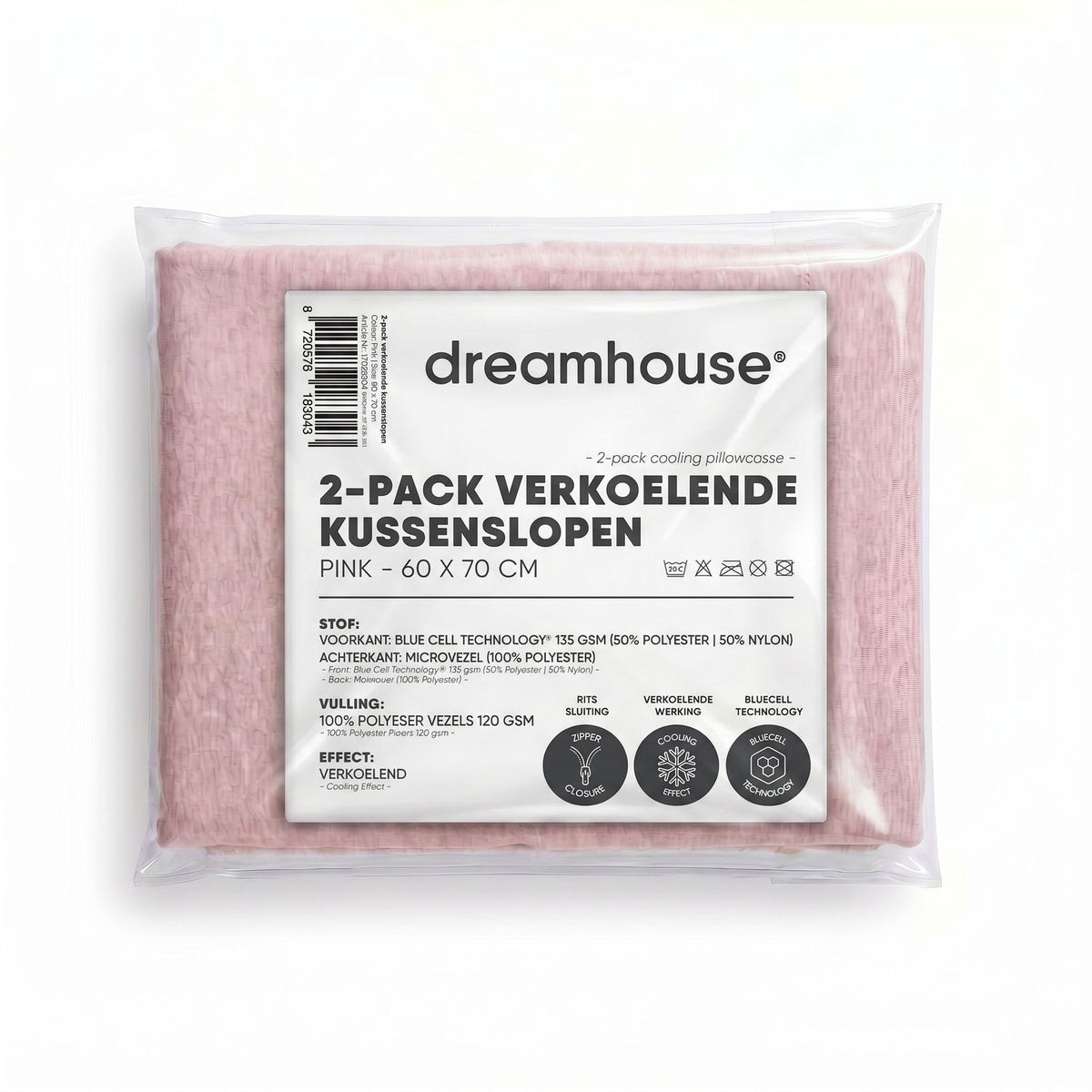 Verkoelende Kussenslopen 2pack Roze