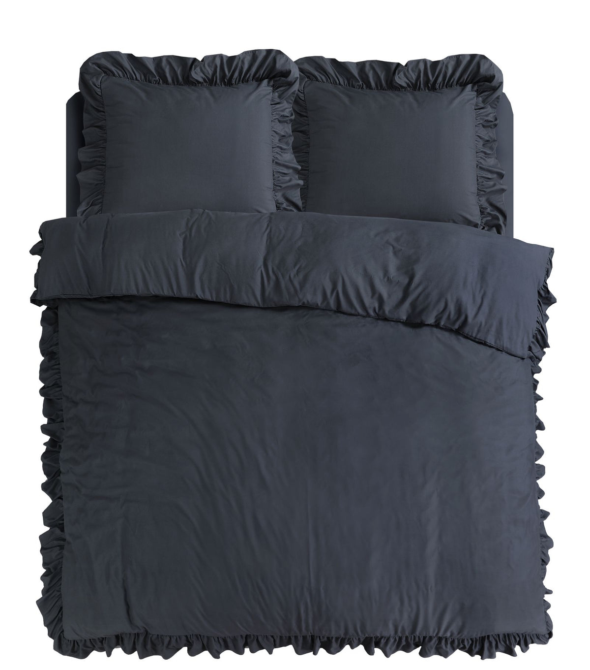 Dekbedovertrek Ruffles Antraciet