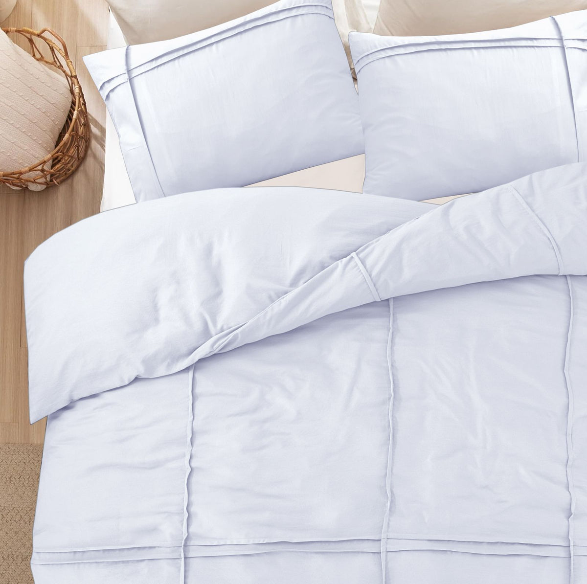 Dekbedovertrek Washed Tufted Wit
