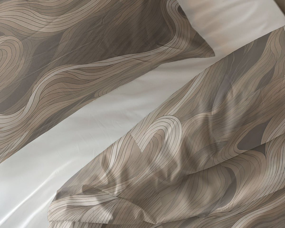 Dekbedovertrek Whirl Taupe