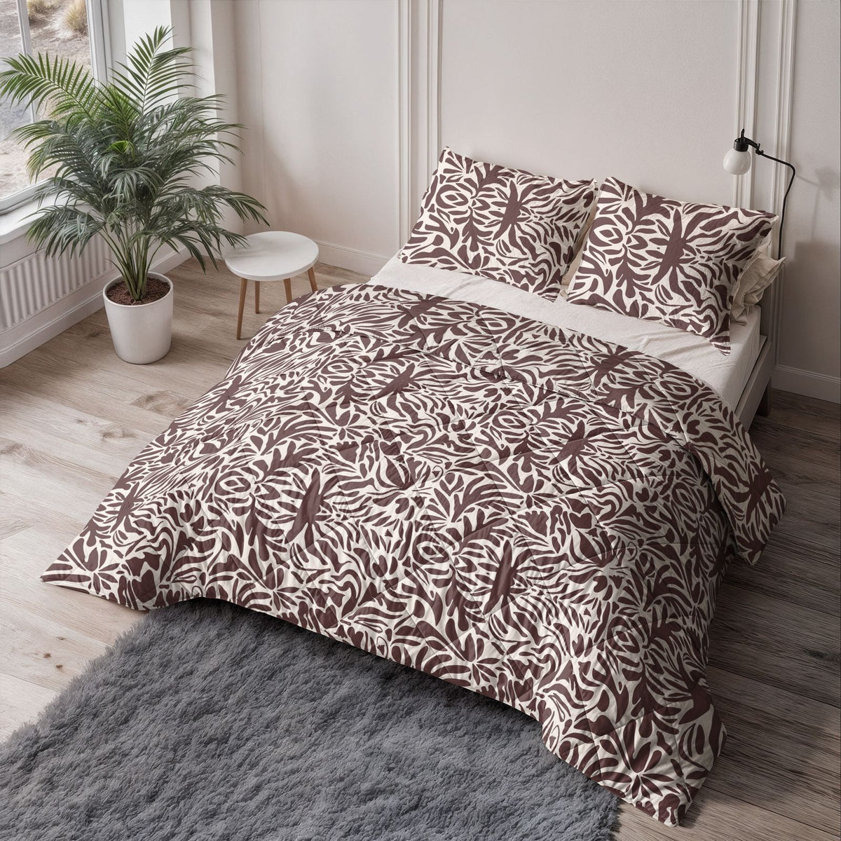 Denzo Lazy Dekbed Rood/Bruin Met Kussenslopen