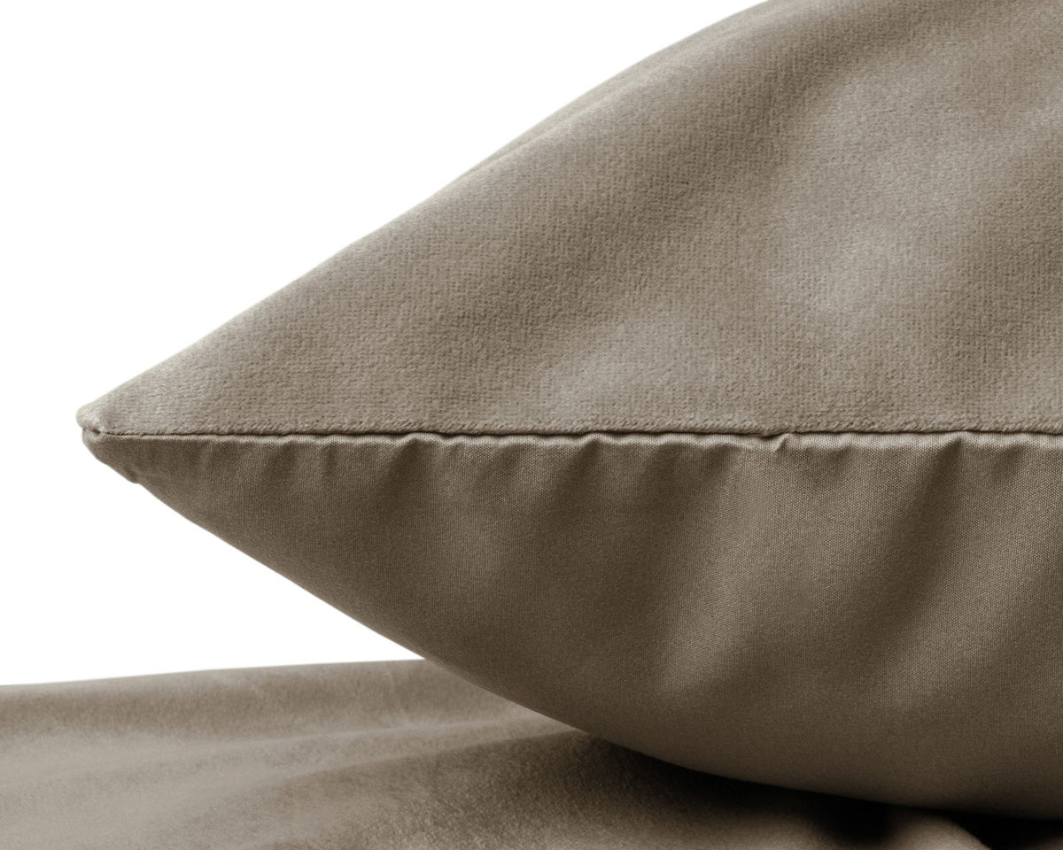 Velvet 2 in 1 kussenslopen Taupe