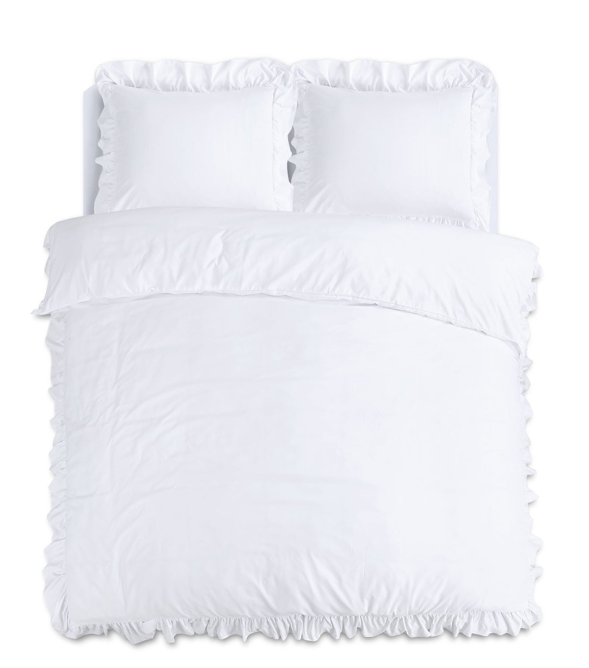 Dekbedovertrek Ruffles Wit