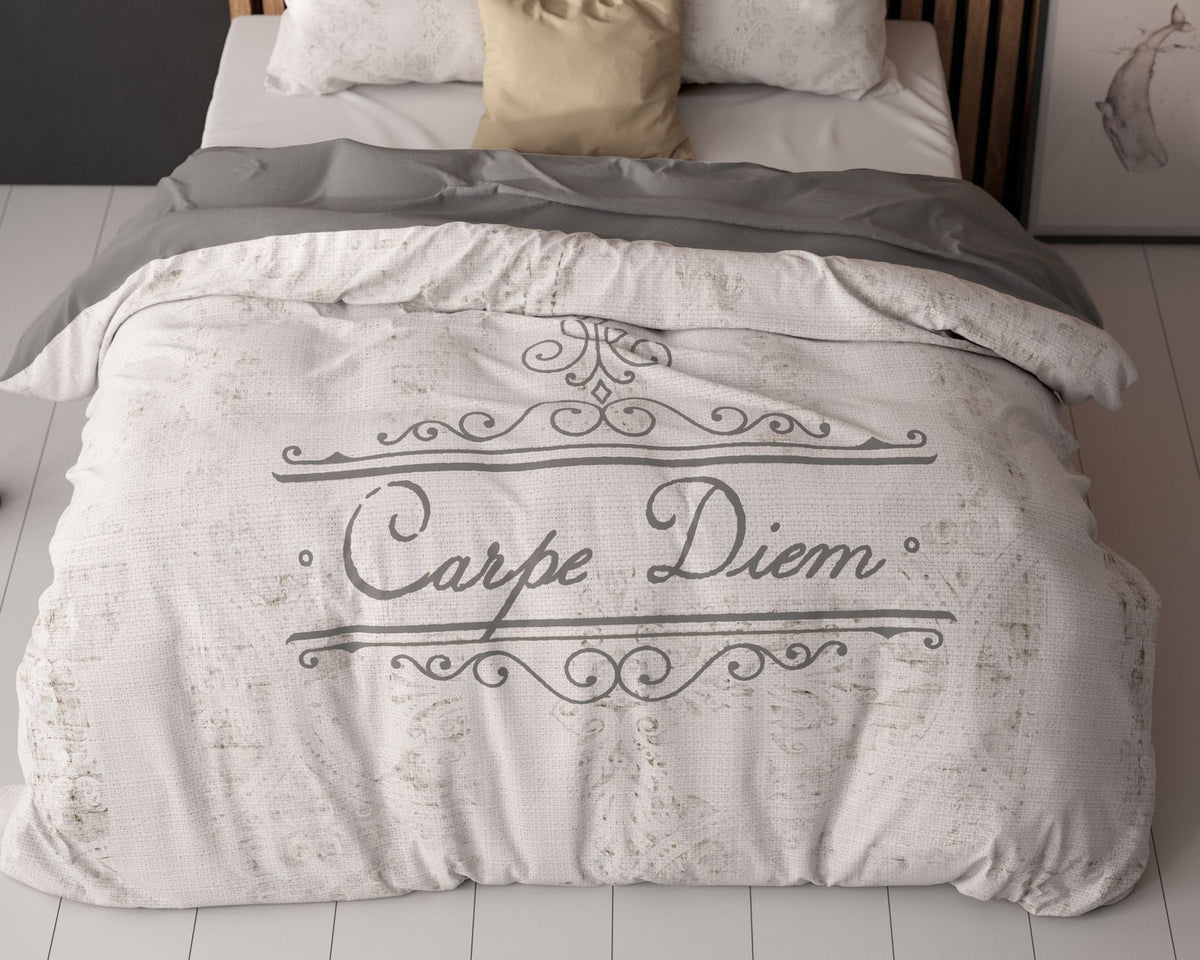 Dekbedovertrek Carpe Diem 2 Antraciet