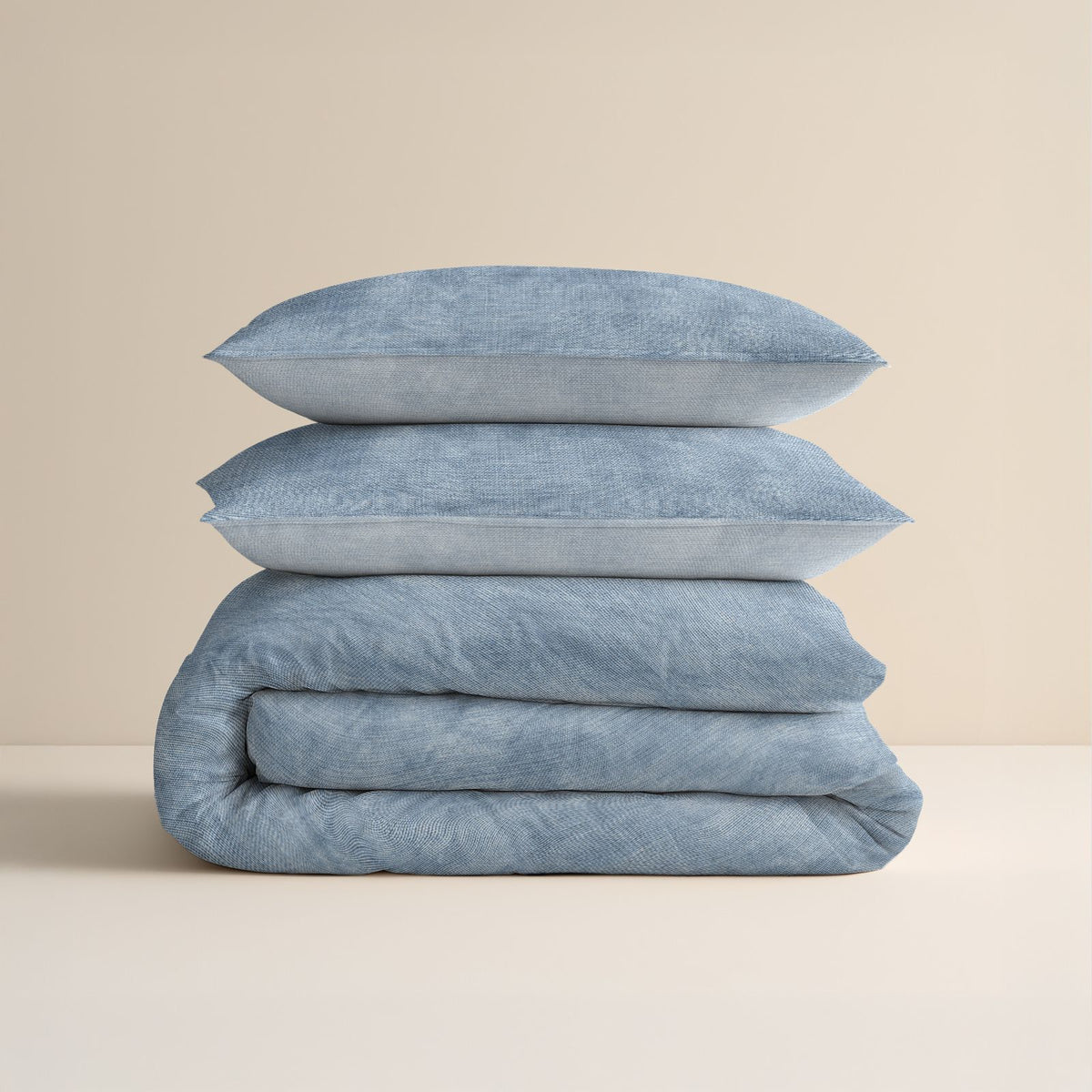 Dekbedovertrek Flanel Washed Cotton Blauw
