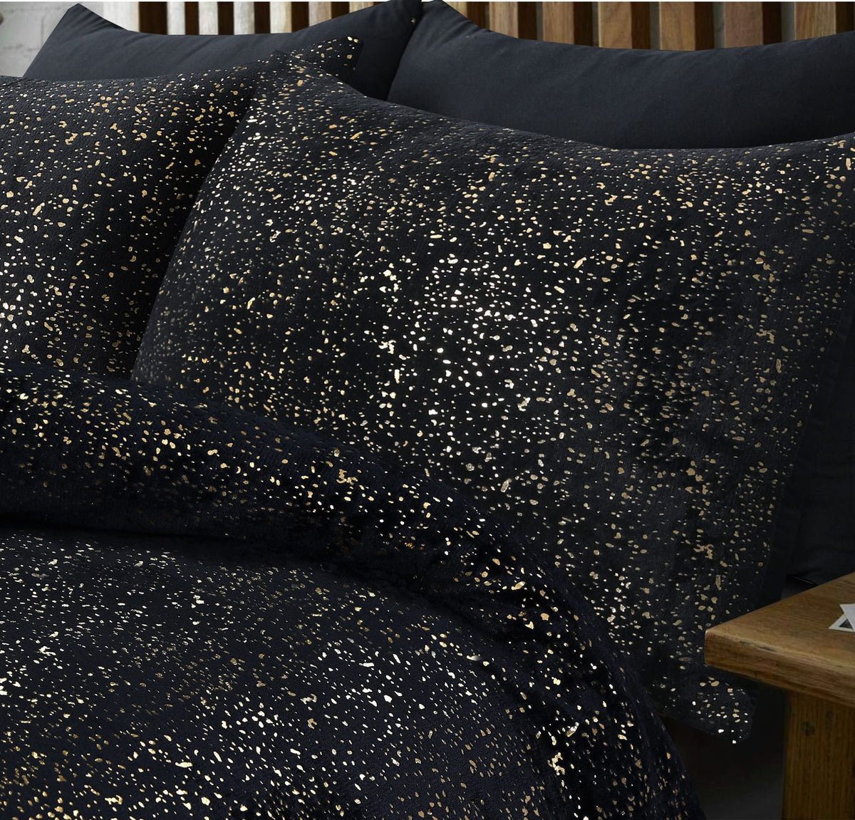Dekbedovertrek Glamour Flanel Sprankle Foil Zwart