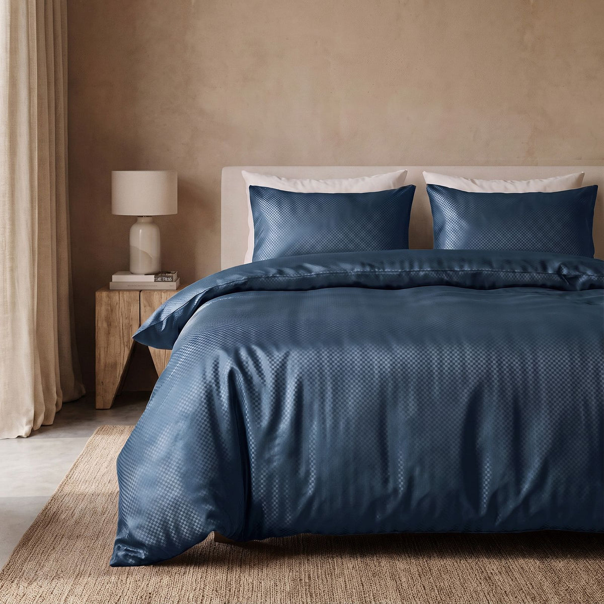 Dekbedovertrek Satin Point Navy