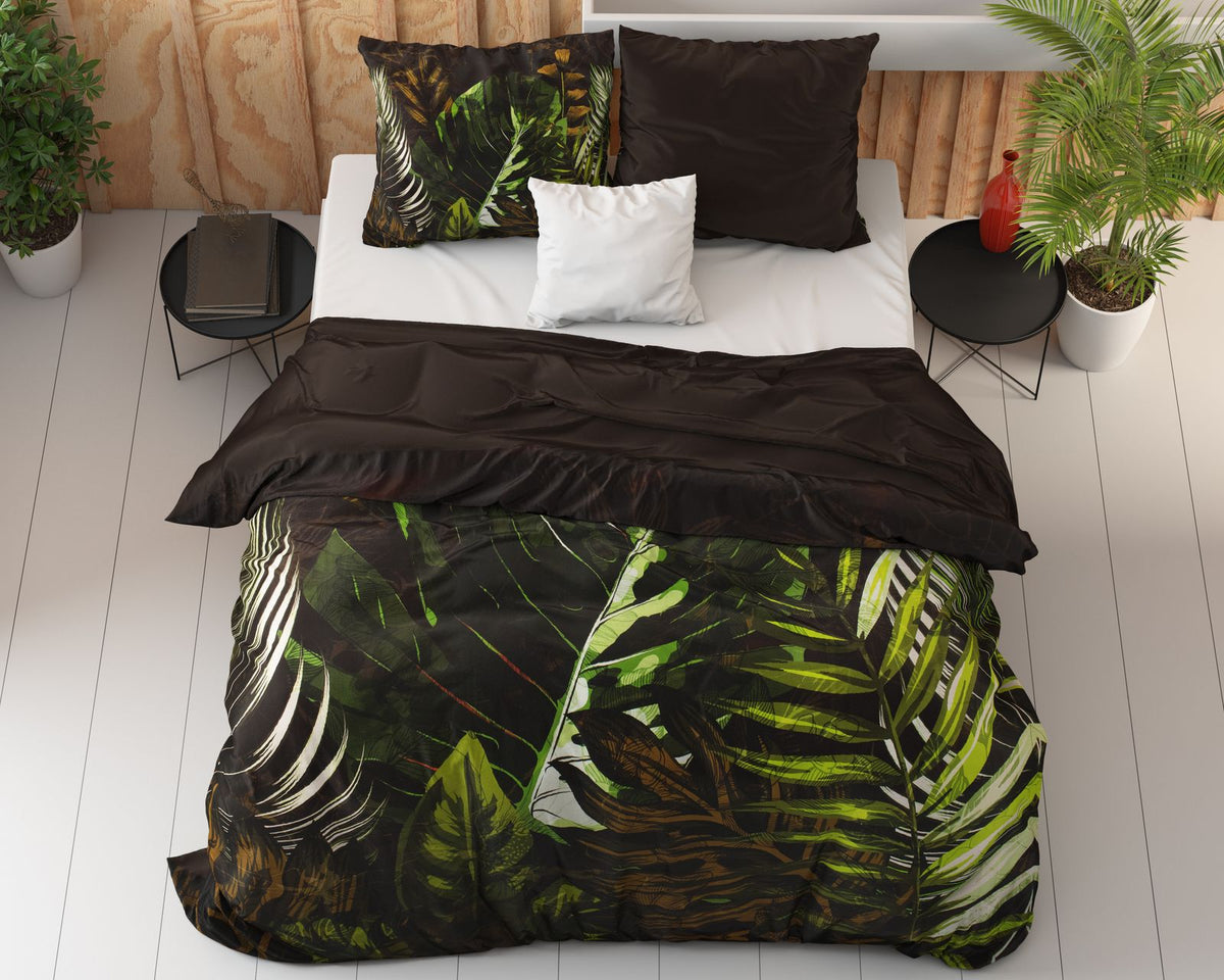 Dekbedovertrek Jungle Art 2 Taupe