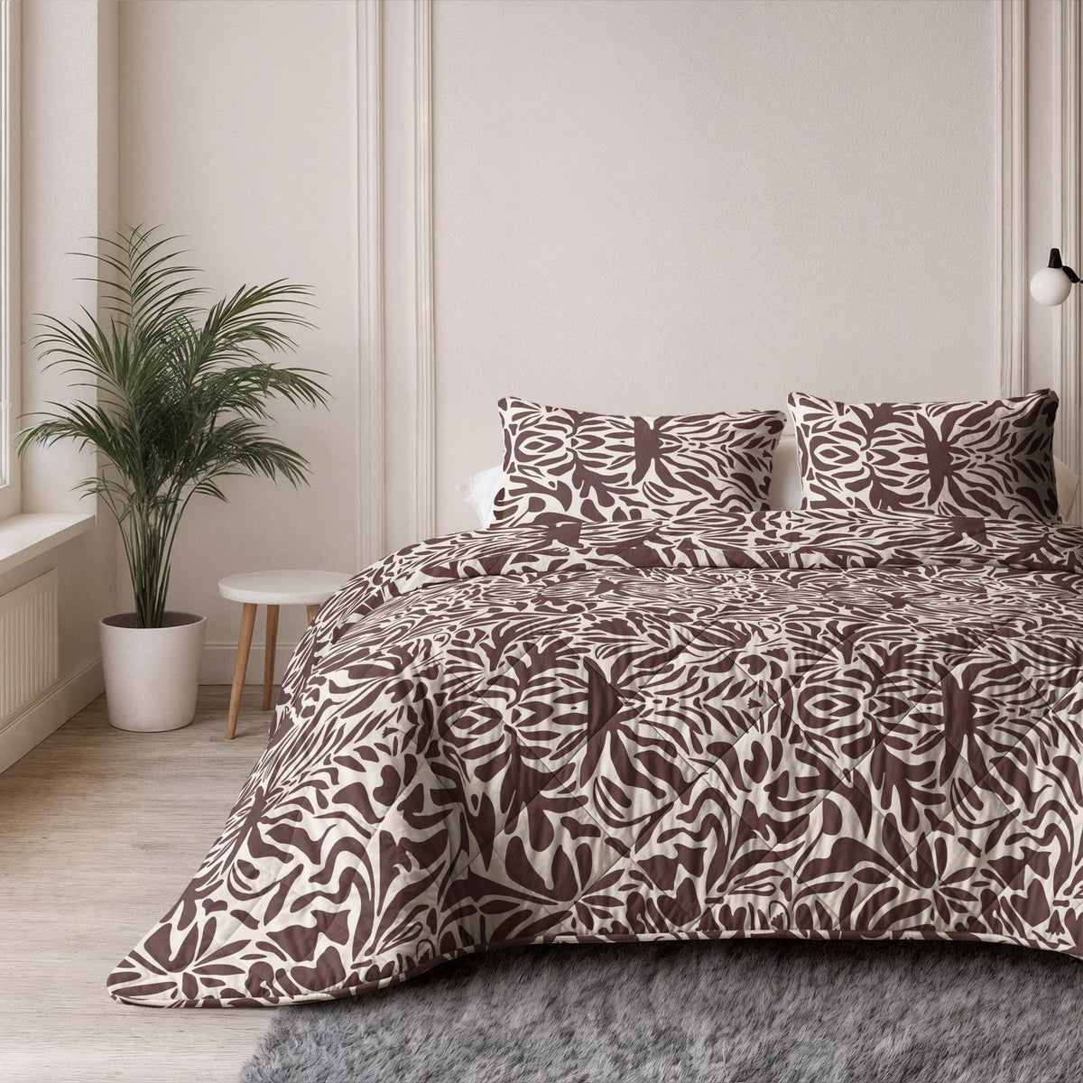 Denzo Lazy Dekbed Rood/Bruin Met Kussenslopen