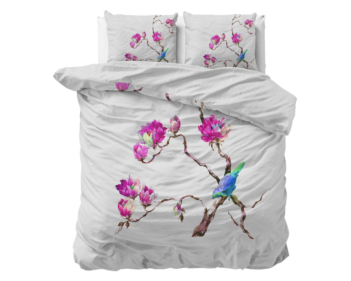Dekbedovertrek Magnolias Wit