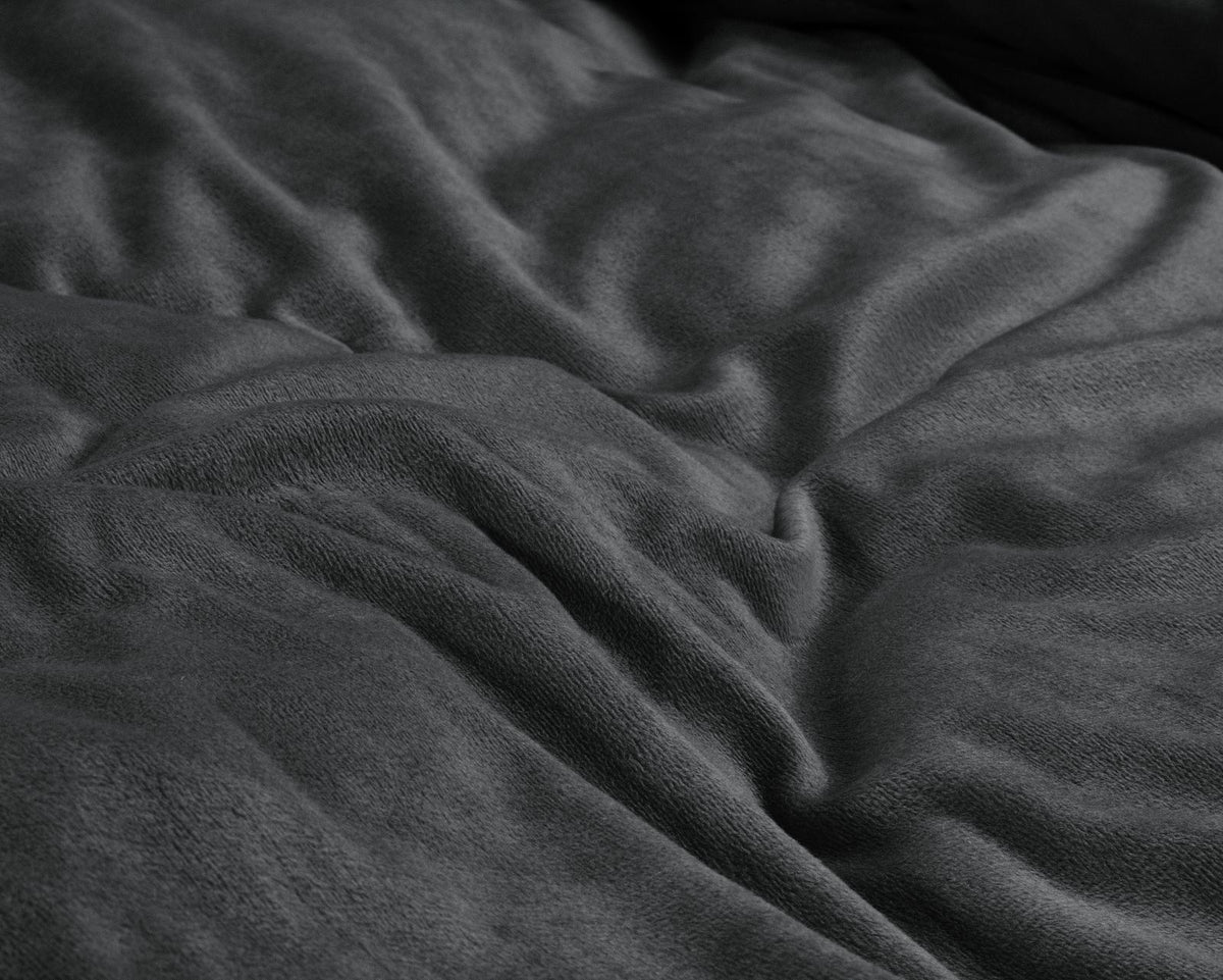 Velvet Uni Dekbedovertrek Antraciet