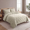 Lazy Dekbed Velvet Taupe/Grijs Met Kussenslopen